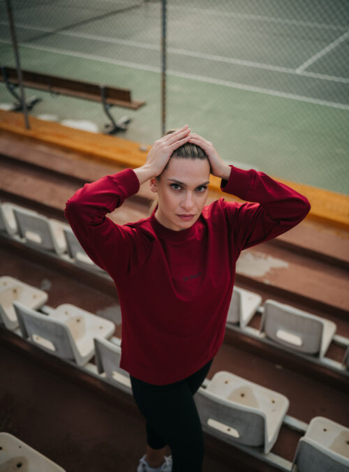 Γυναικείο Dryfit Φούτερ Essential<span> - </span>XX-Large, Μπορντώ